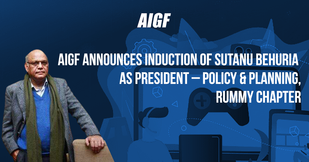 AIGF Announces Induction Of Sutanu Behuria As President – Policy & Planning, Rummy Chapter