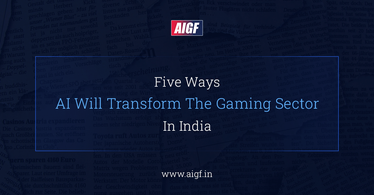 Five Ways AI Will Transform The Gaming Sector In India