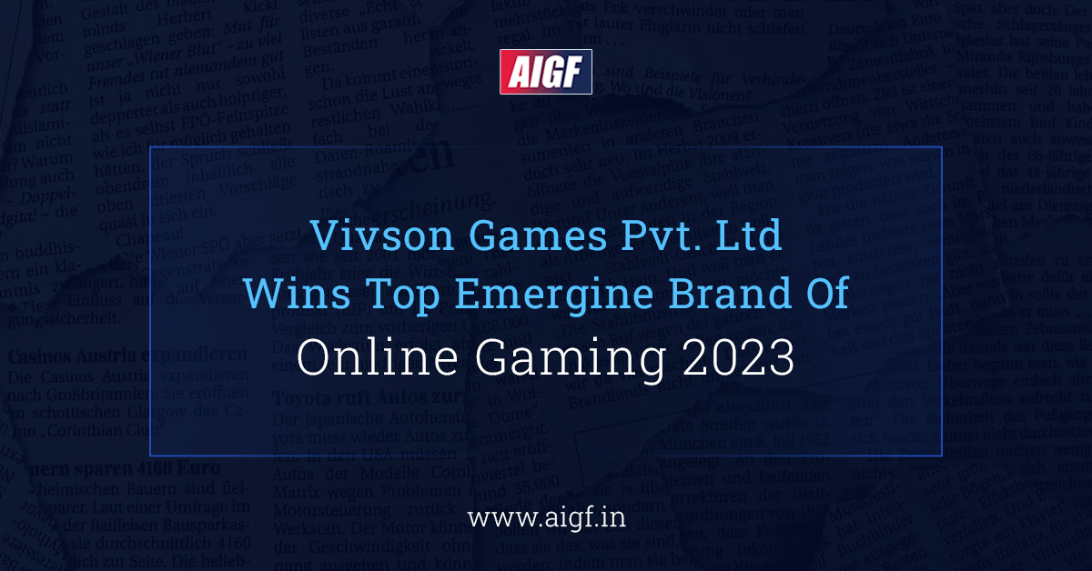 Vivson Games Pvt. Ltd Wins Top Emerging Brand Of Online Gaming 2023