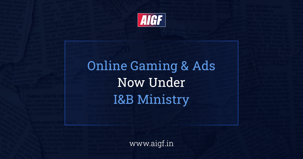 Online Gaming And Ads Now Under I&B Ministry